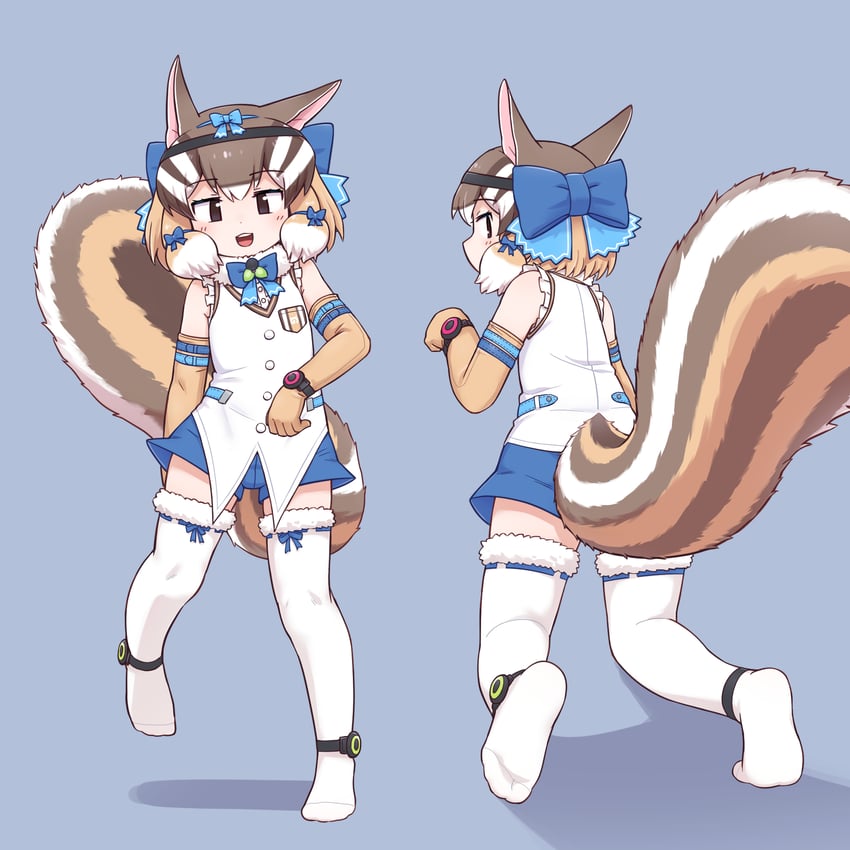 siberian chipmunk (kemono friends and 1 more) drawn by 0x0082