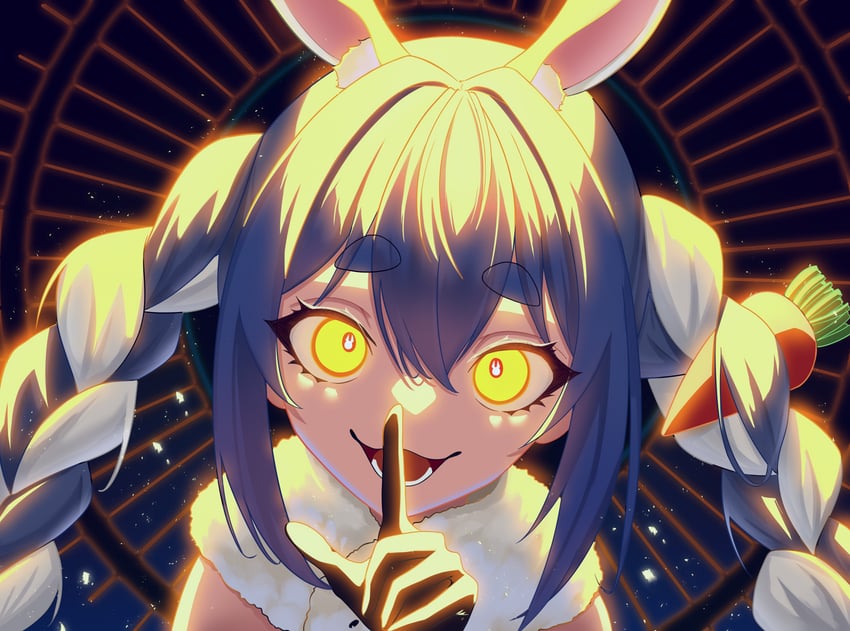 usada pekora and don-chan (hololive) drawn by mcbox