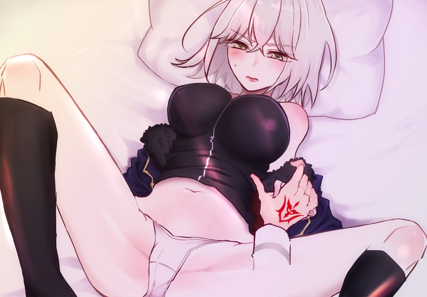 fujimaru ritsuka and jeanne d'arc alter (fate and 1 more) drawn by sim7u_(knimete)