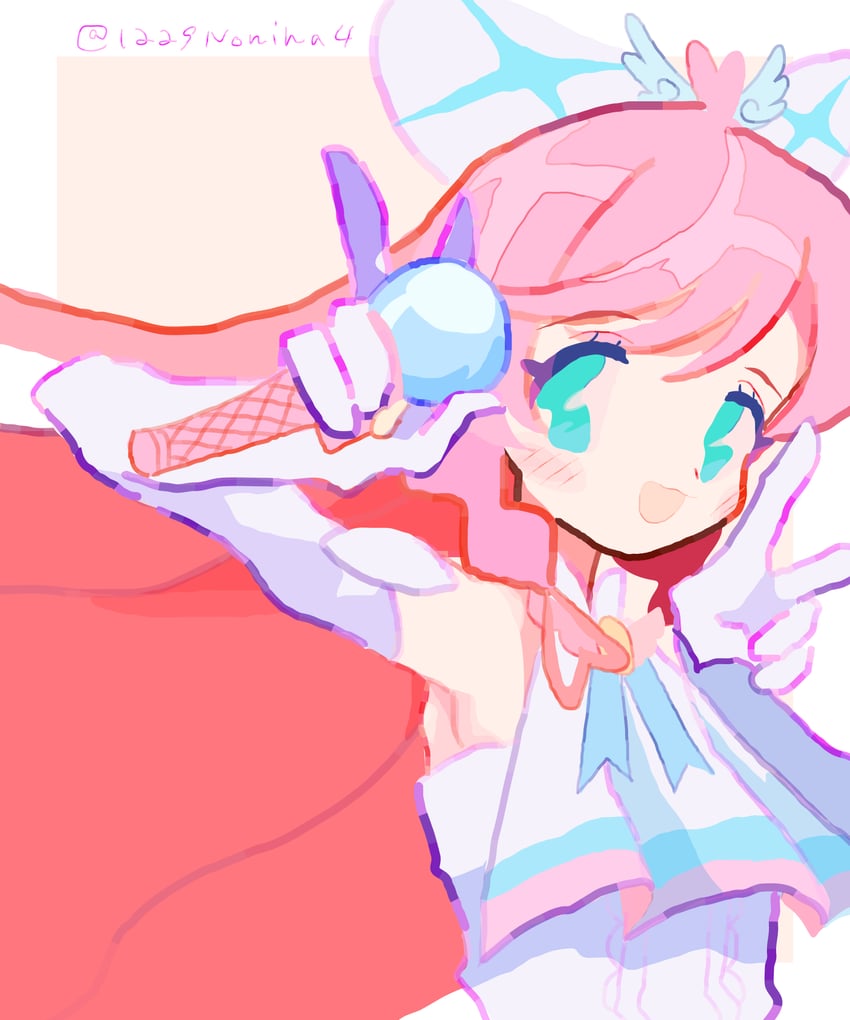 nijigaoka mashiro and cure prism (precure and 1 more) drawn by noniha