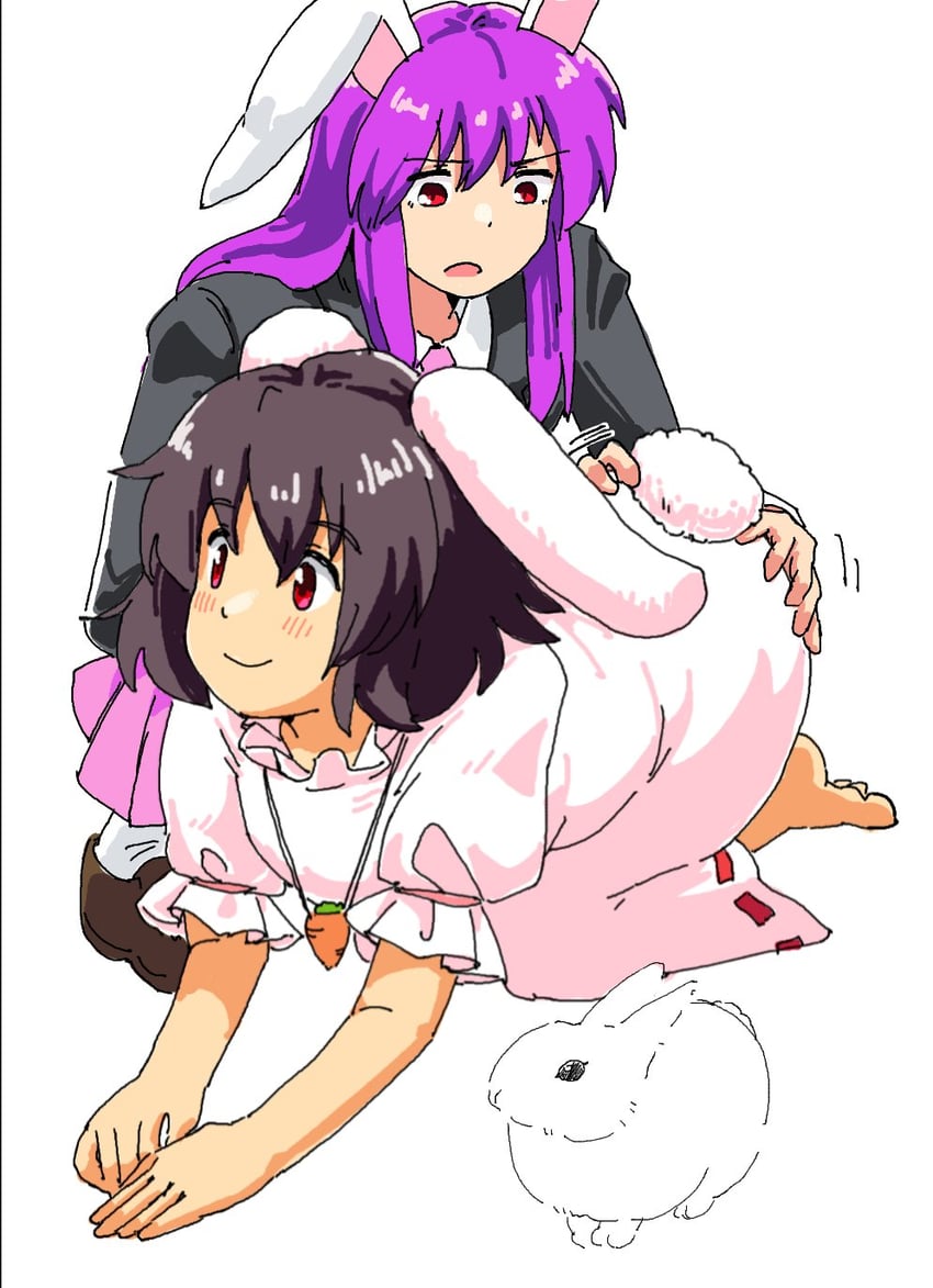 reisen udongein inaba and inaba tewi (touhou) drawn by leftame