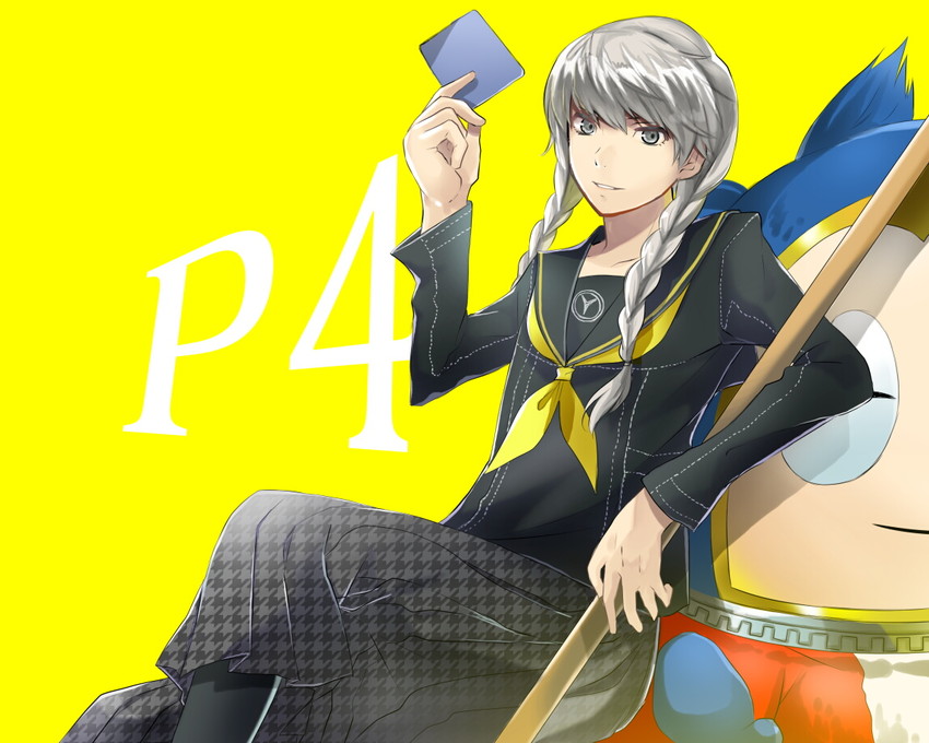 narukami yu and kuma (persona and 1 more) drawn by hayama_eishi