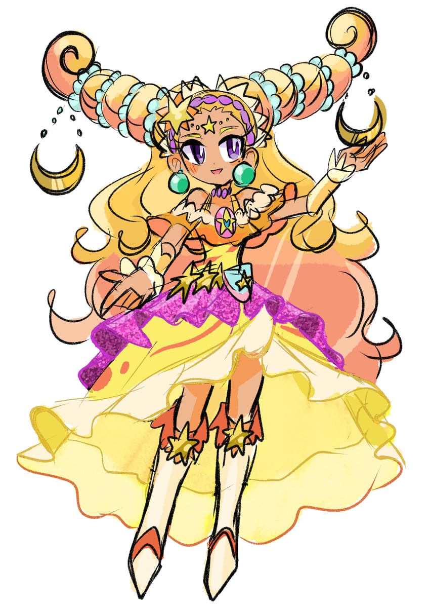 amamiya elena and cure soleil (precure and 1 more) drawn by rakugaki_shitagari-ya