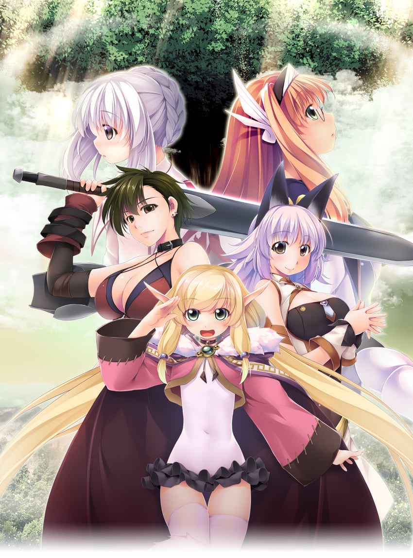 mana, synsya, lutie, taylor, and hilda (our battle has just begun!) drawn by atelier-moo