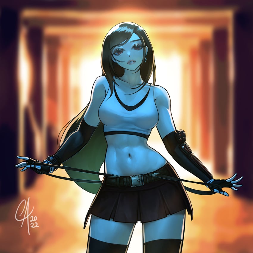 tifa lockhart (final fantasy and 2 more) drawn by cheetarts
