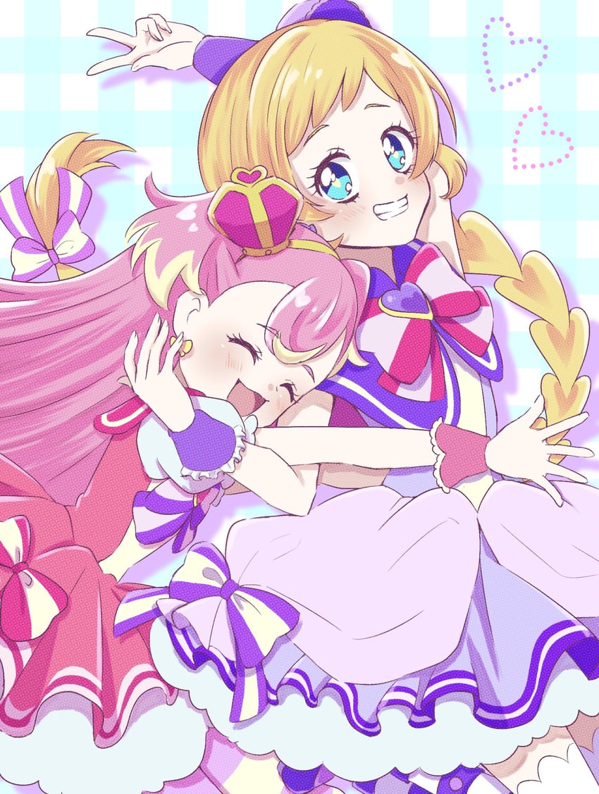 inukai komugi, inukai iroha, cure wonderful, and cure friendy (precure and 1 more) drawn by shigen_pr