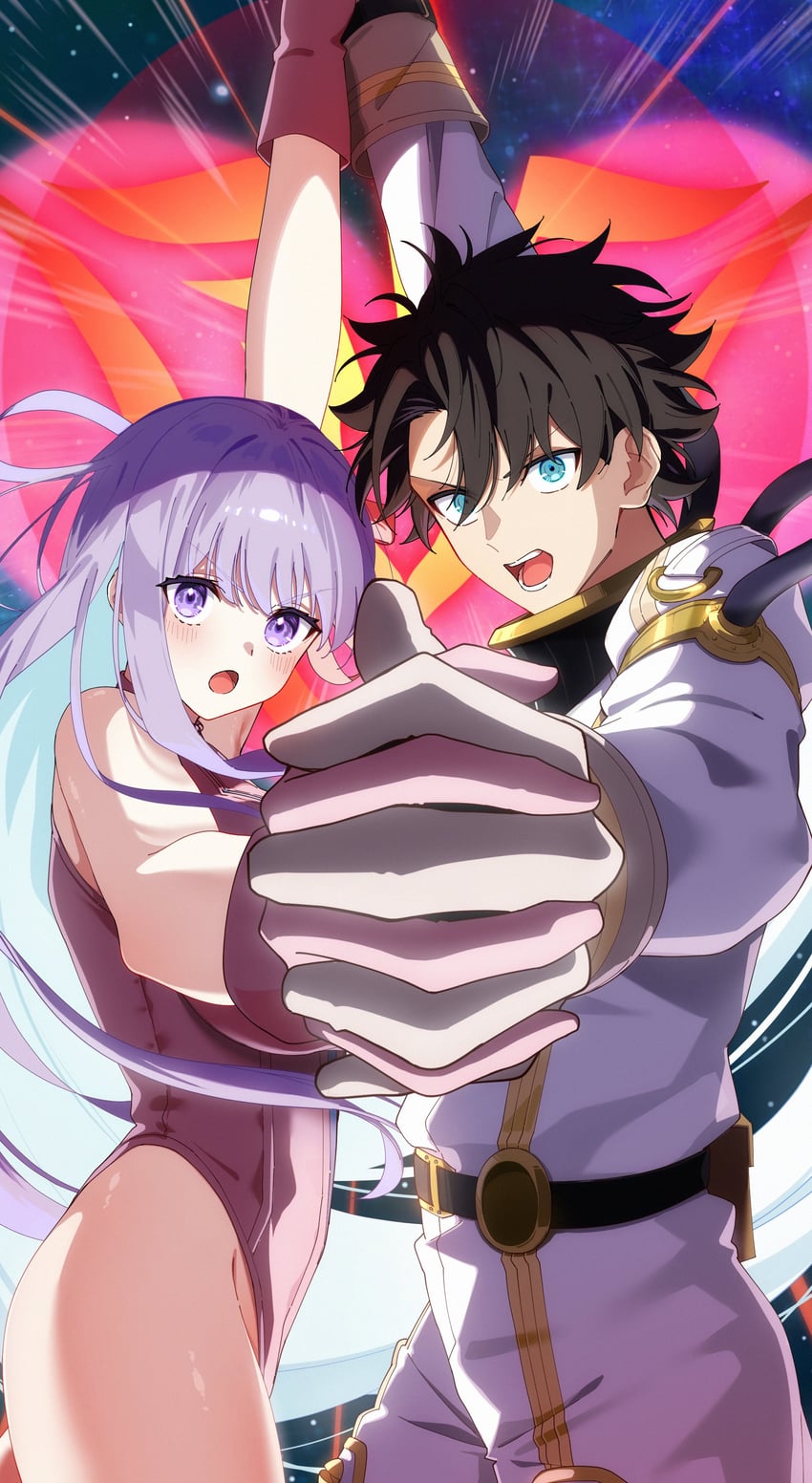 fujimaru ritsuka, bb, and bb cosmo (fate and 3 more) drawn by kpaoi