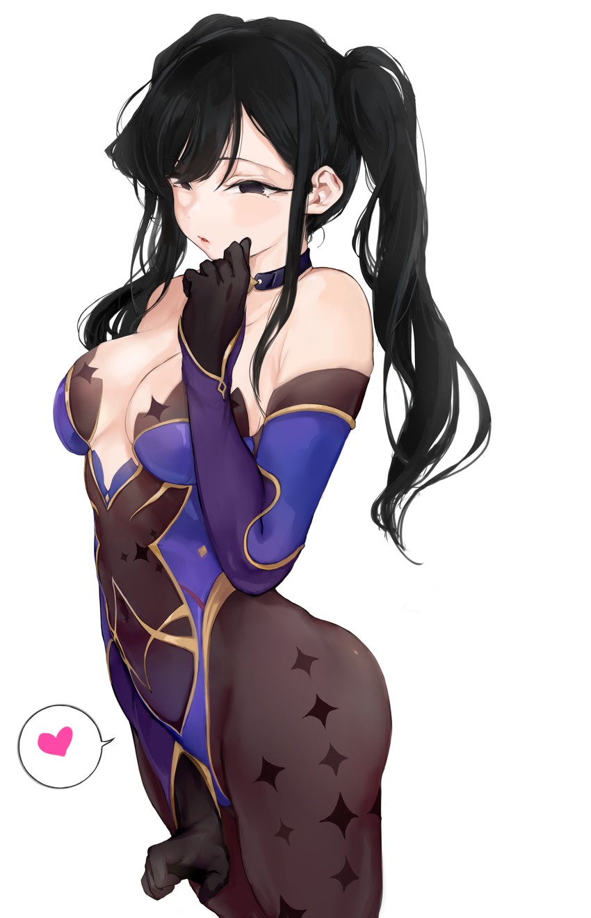 mona and komi shouko (genshin impact and 1 more) drawn by mamimi_(mamamimi)