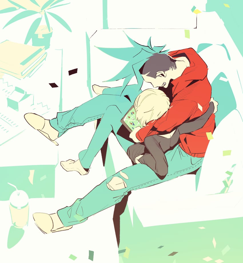 lio fotia and galo thymos (promare) drawn by km_(ksolee1201)