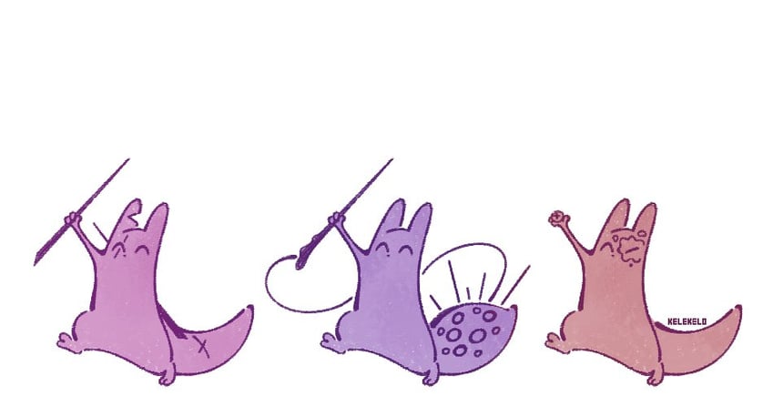 spearmaster, artificer, and hunter (rain world) drawn by kelocitta