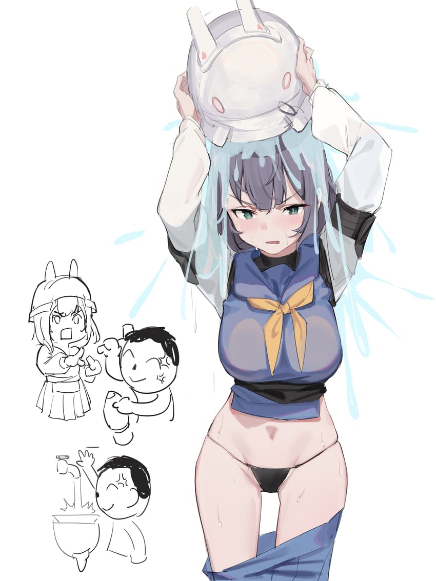 sensei, doodle sensei, and saki (blue archive) drawn by atorosu
