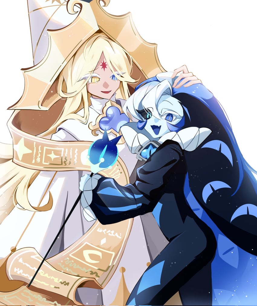 shadow milk cookie and pure vanilla cookie (cookie run and 1 more) drawn by neungio_o