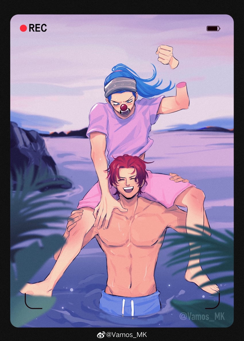 shanks and buggy the clown (one piece) drawn by vamos_mk