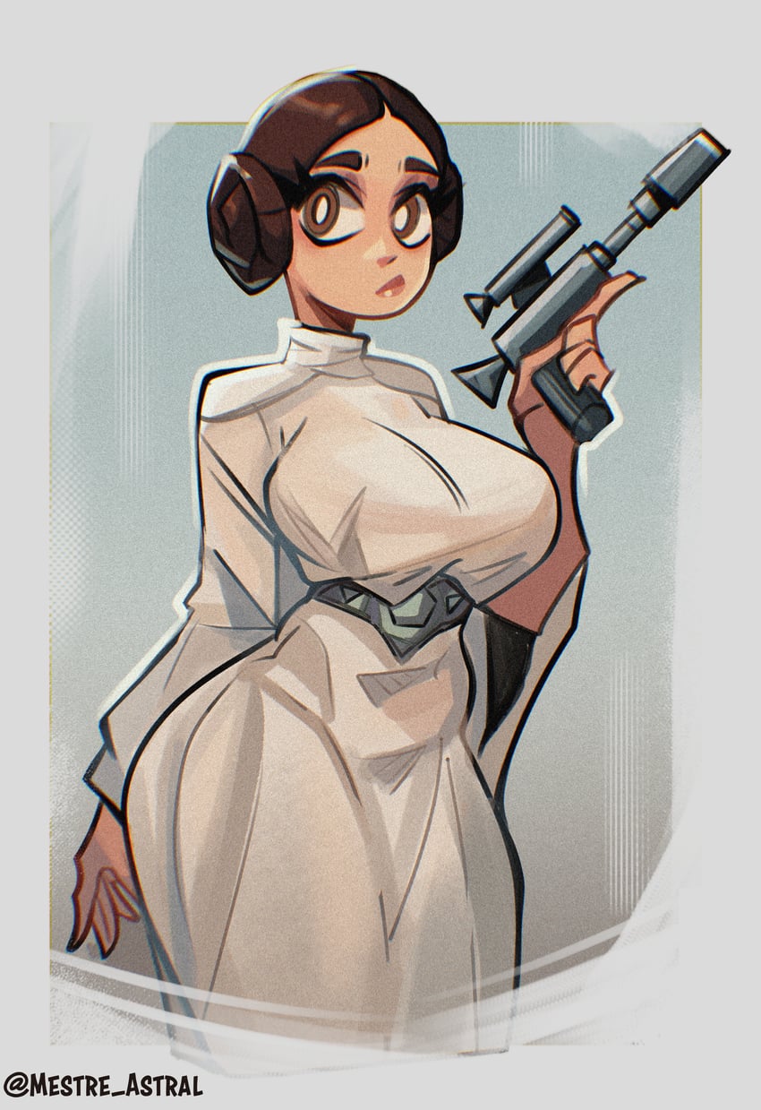 princess leia (star wars and 1 more) drawn by mestre_astral