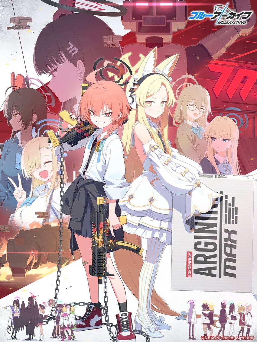 asuna, toki, rio, koharu, aris, and 17 more (blue archive)
