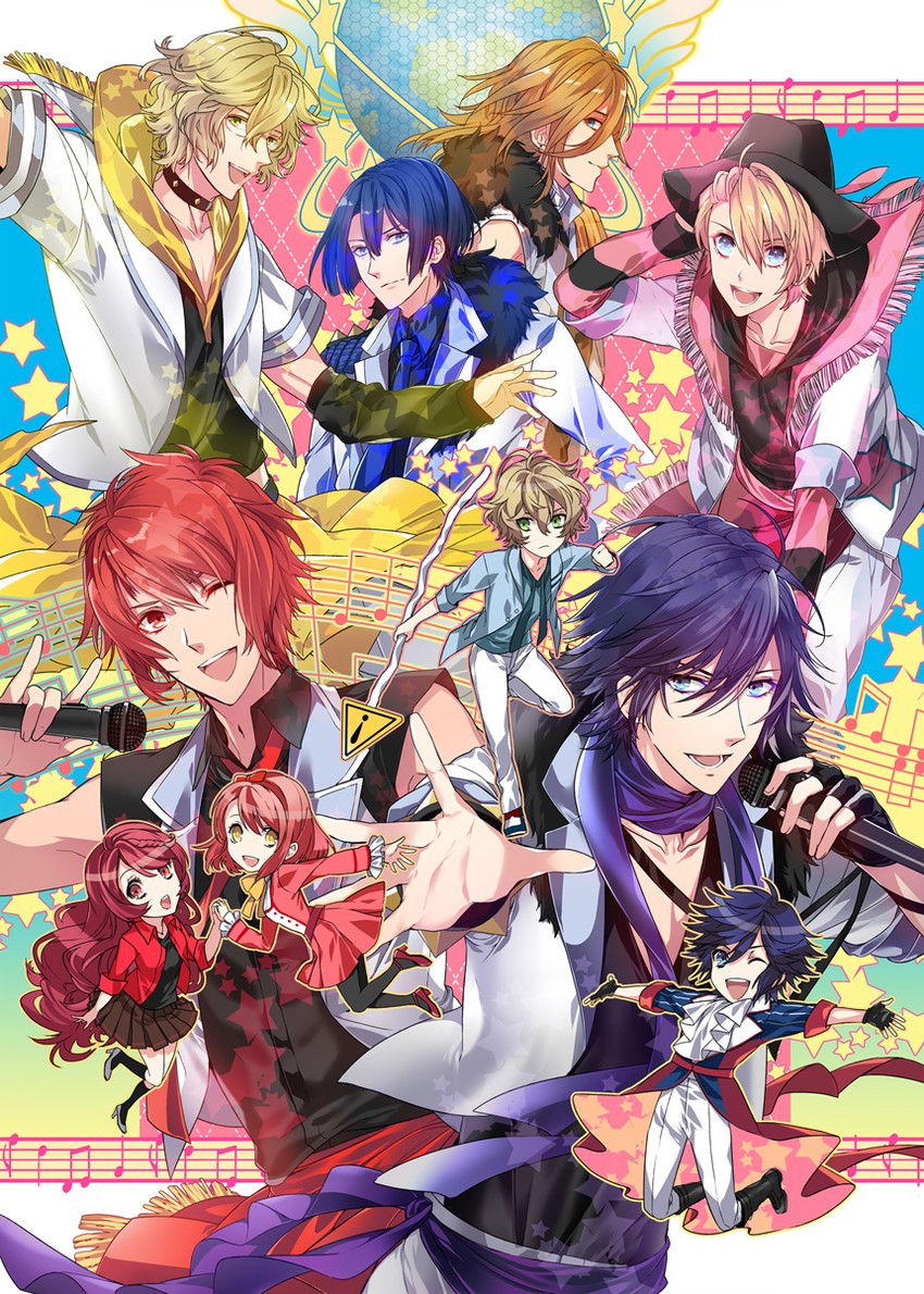 nanami haruka, kurusu shou, shinomiya natsuki, ichinose tokiya, ittoki otoya, and 3 more (uta no prince-sama) drawn by ro-a