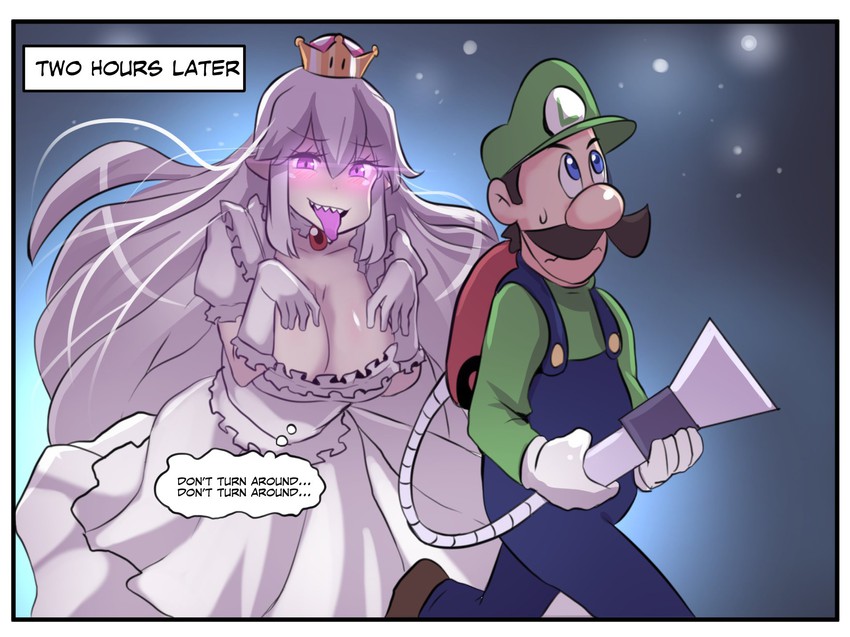 luigi and princess king boo (mario and 2 more) drawn by hinghoi
