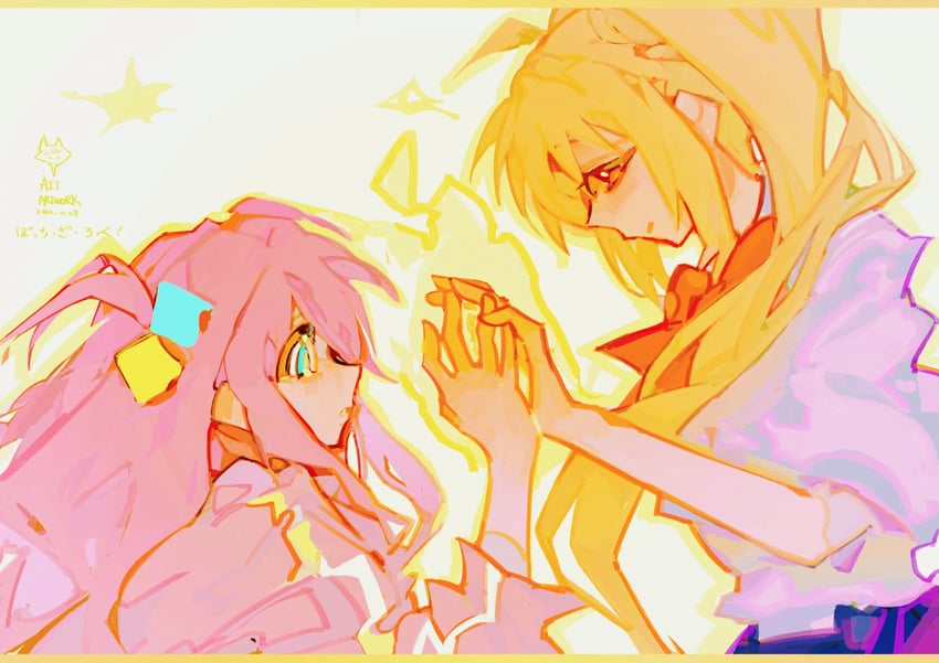 gotoh hitori and ijichi nijika (bocchi the rock!) drawn by somegungun