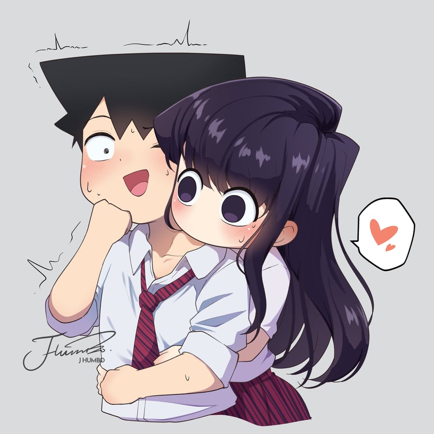 komi shouko and tadano hitohito (komi-san wa komyushou desu) drawn by j_humbo