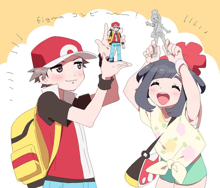 red and selene (pokemon and 2 more) drawn by pumpkinpan