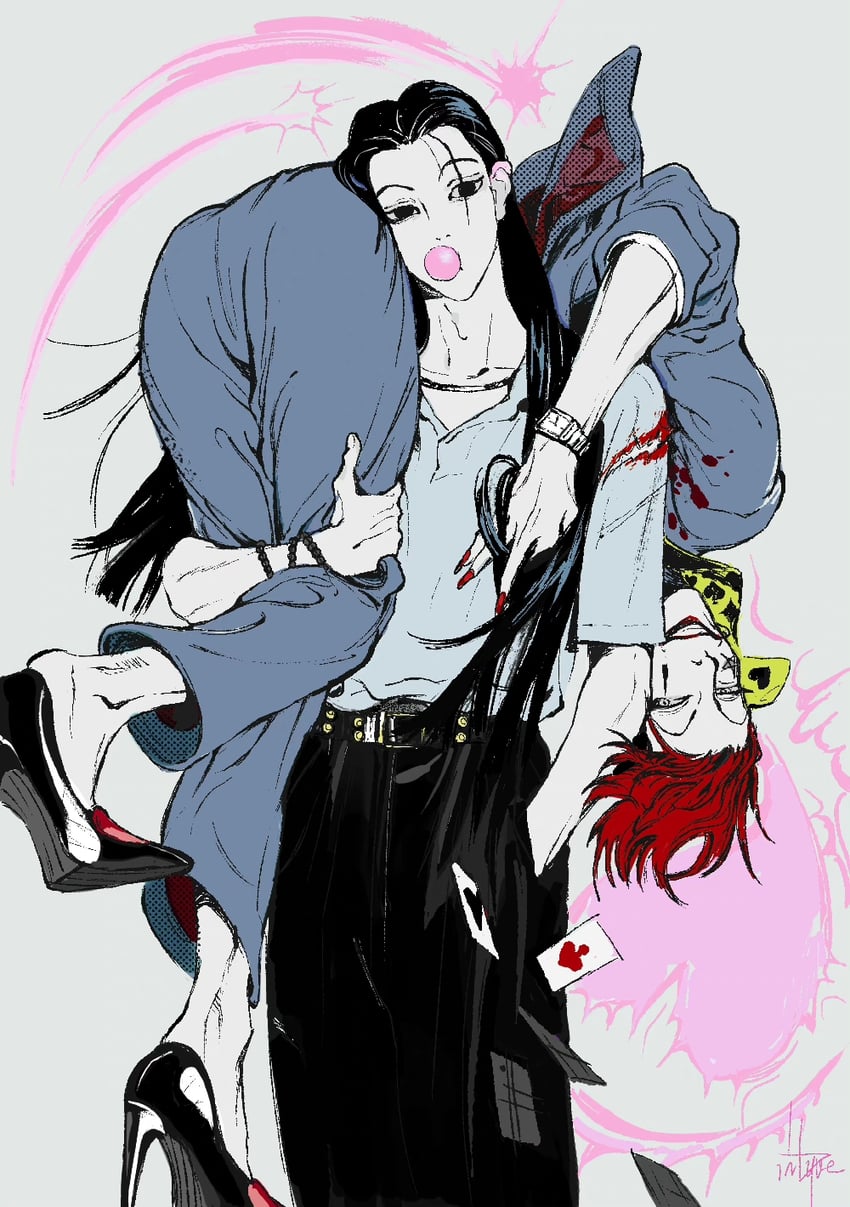 hisoka morow and illumi zoldyck (hunter x hunter) drawn by ghost12