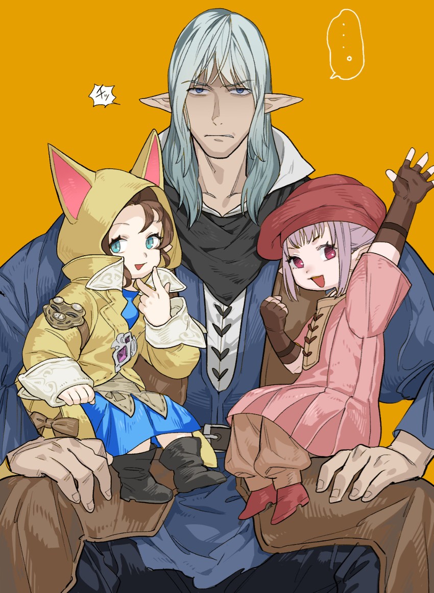 estinien varlineau, krile baldesion, and tataru taru (final fantasy and 1 more) drawn by mayumio88