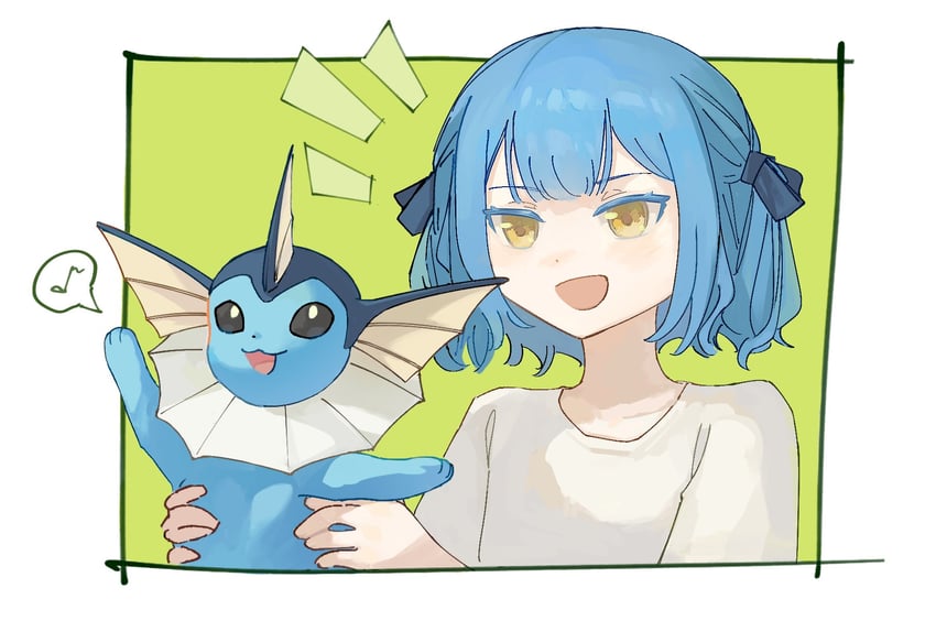 togawa sakiko and vaporeon (pokemon and 2 more) drawn by talcat