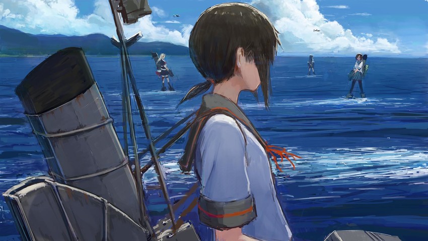 yuudachi, fubuki, yuudachi kai ni, mutsuki, and fubuki kai ni (kantai collection) drawn by shion_(mirudakemann)