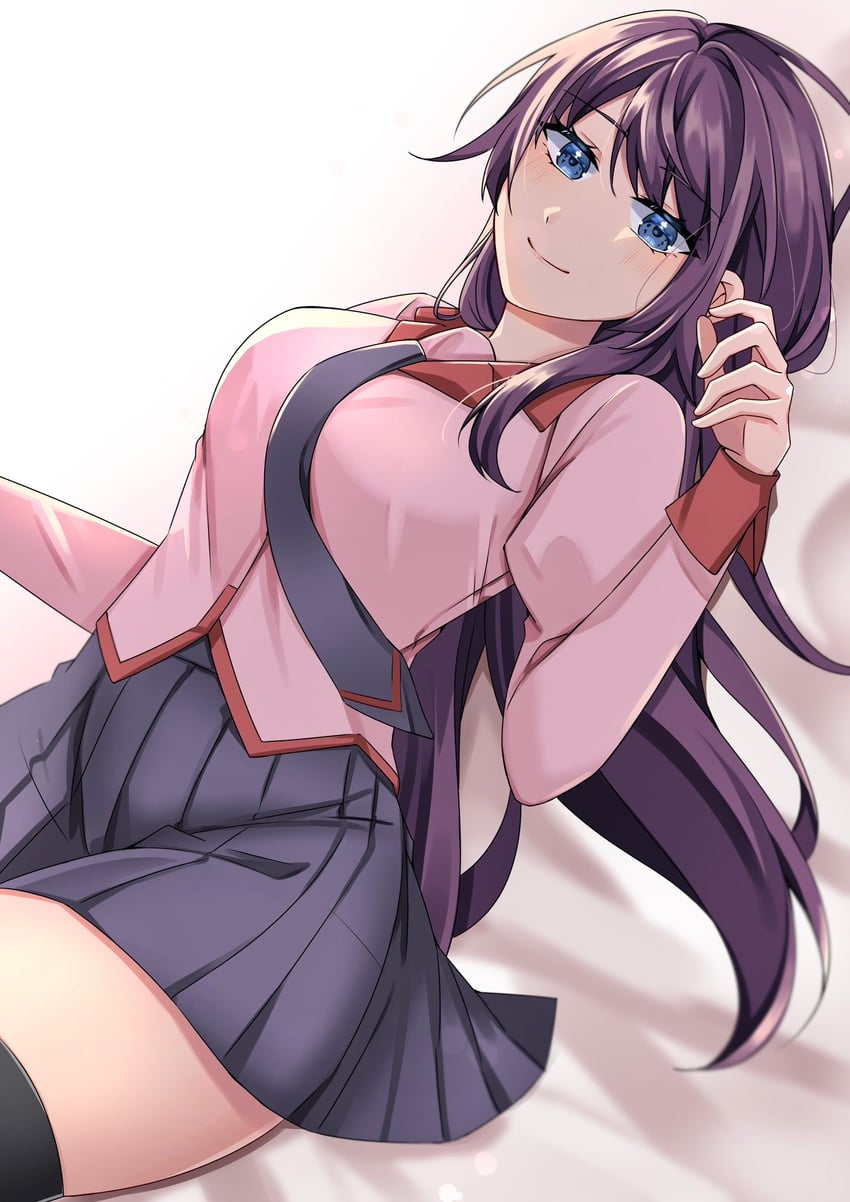 senjougahara hitagi (monogatari and 1 more) drawn by jmfz5558