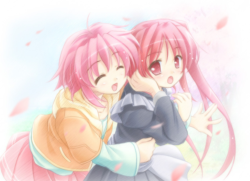 nire sumika and aizawa misaki (haruka ni aogi uruwashi no) drawn by tomo_no_shippo