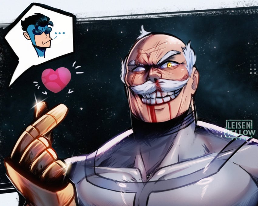 mark grayson, invincible, and conquest (invincible) drawn by leisen_mellow