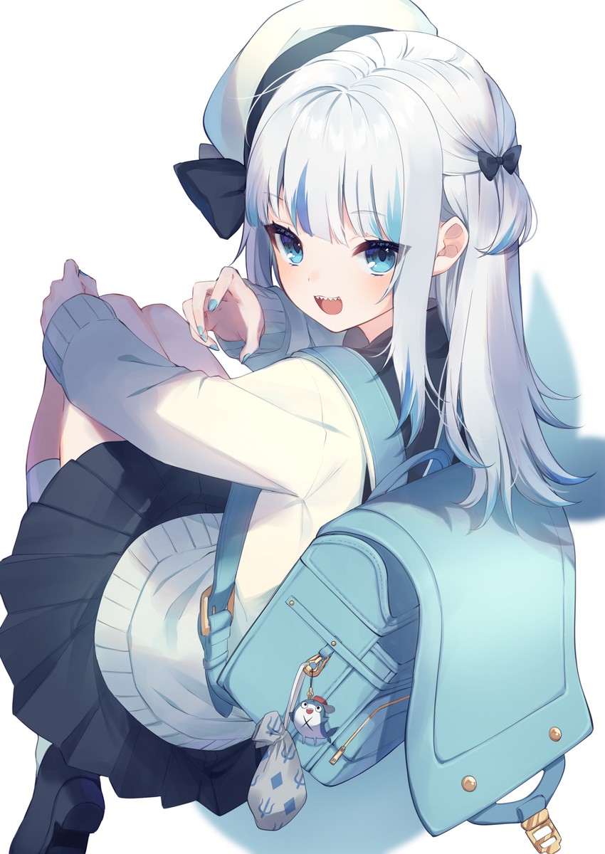 gawr gura (hololive and 1 more) drawn by mochizuki_mochi