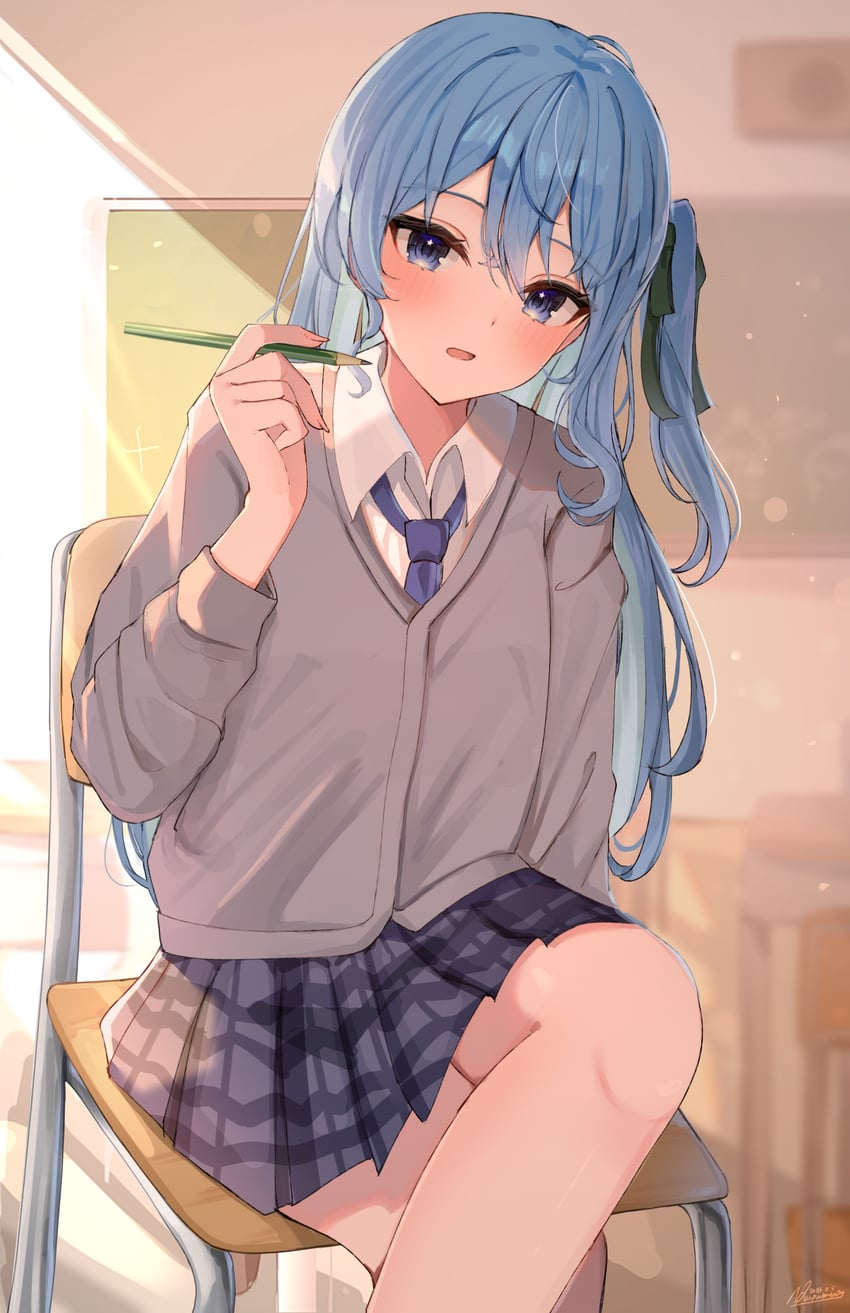 hoshimachi suisei (hololive and 1 more) drawn by nanase_nayumu