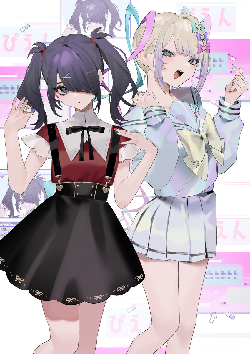 chouzetsusaikawa tenshi-chan and ame-chan (needy girl overdose) drawn by bebe_(bebe_pp)