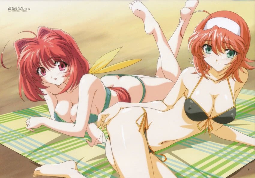 kagami sumika and suzumiya akane (megami magazine and 2 more) drawn by isono_satoshi