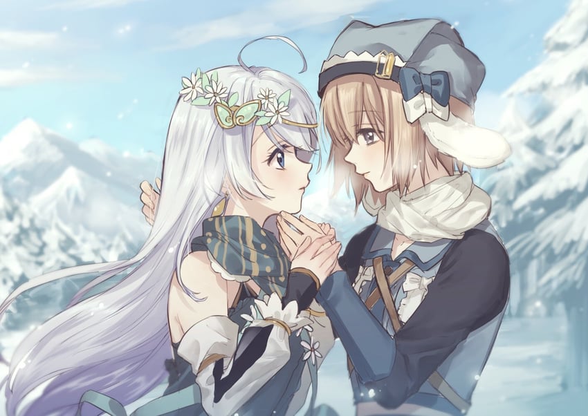 miura asahi and aoba chika (mahou shoujo madoka magica and 1 more) drawn by yukishiro_(hitsuji)