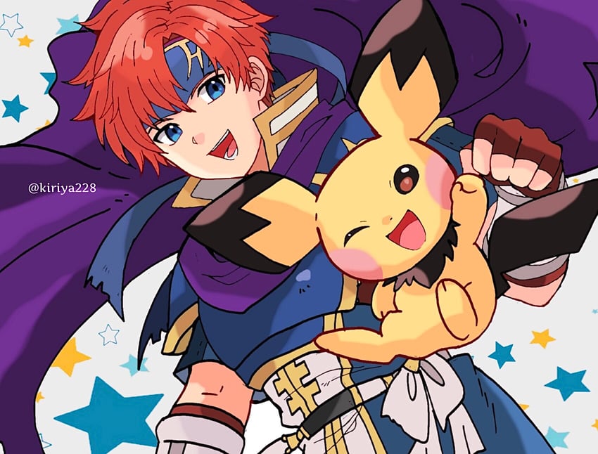 pichu and roy (pokemon and 2 more) drawn by kiriya_(552260)