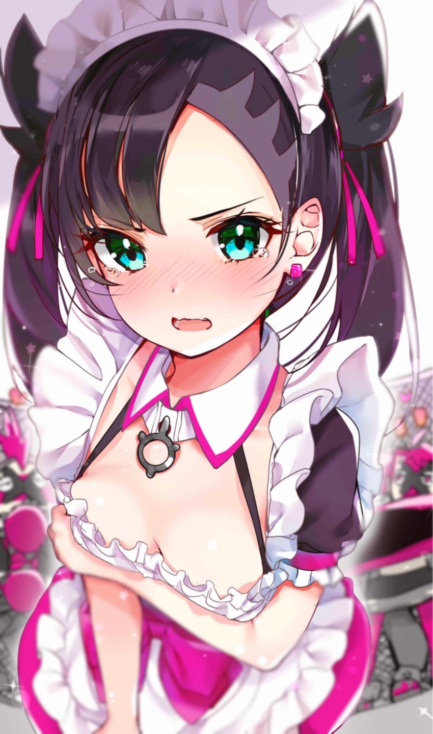 marnie and team yell grunt (pokemon and 1 more) drawn by rouka_(akatyann)
