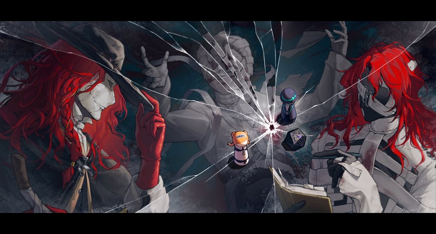 vertin, sonetto, aleph, merlin, and the idealist (reverse:1999) drawn by mu'ou_muou