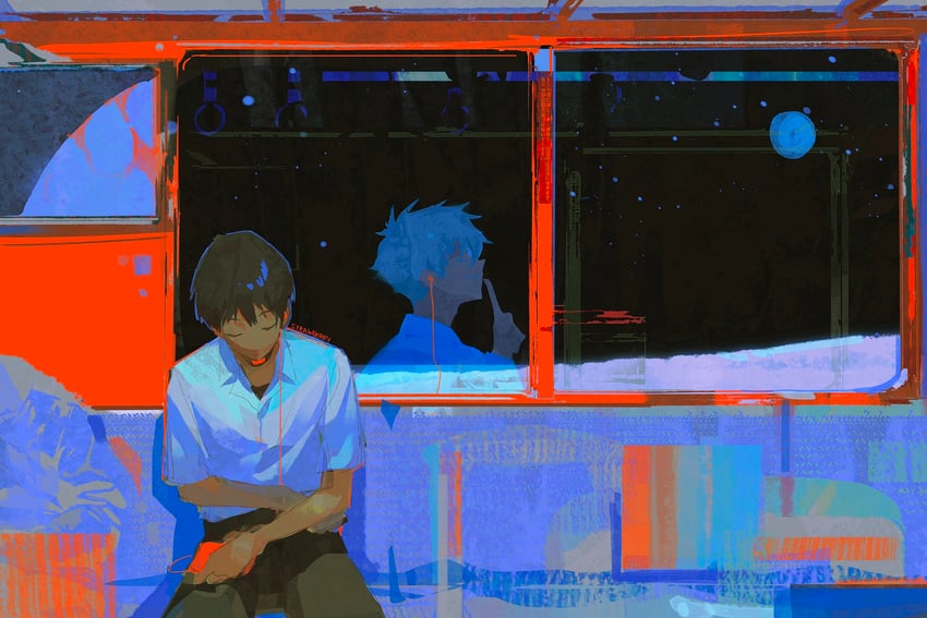 ikari shinji and nagisa kaworu (neon genesis evangelion and 2 more) drawn by sberrymacchiato