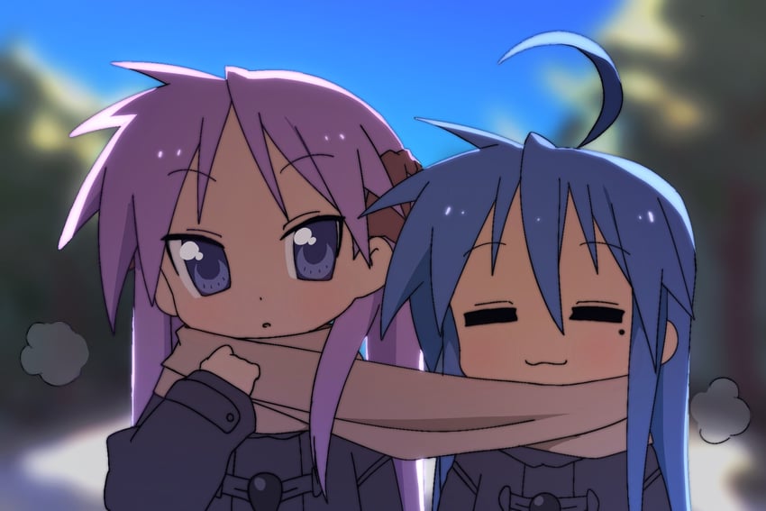 hiiragi kagami and izumi konata (lucky star) drawn by wuju59