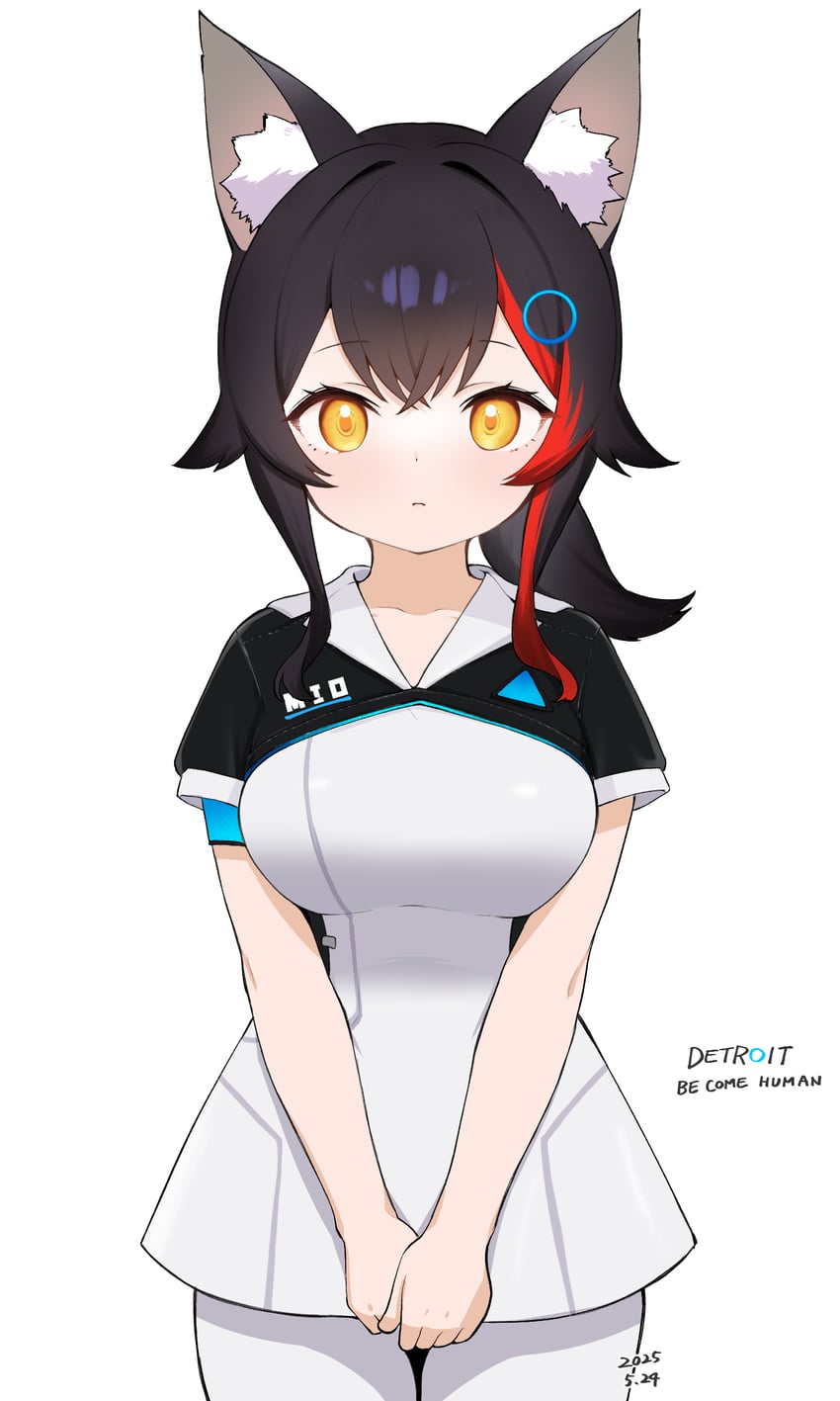 ookami mio (hololive and 1 more) drawn by kani_bonara