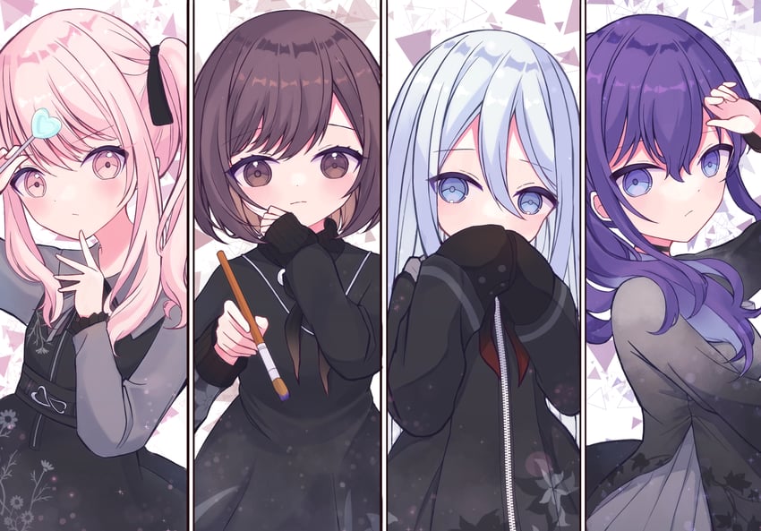 asahina mafuyu, shinonome ena, akiyama mizuki, and yoisaki kanade (project sekai) drawn by future_c0v0c