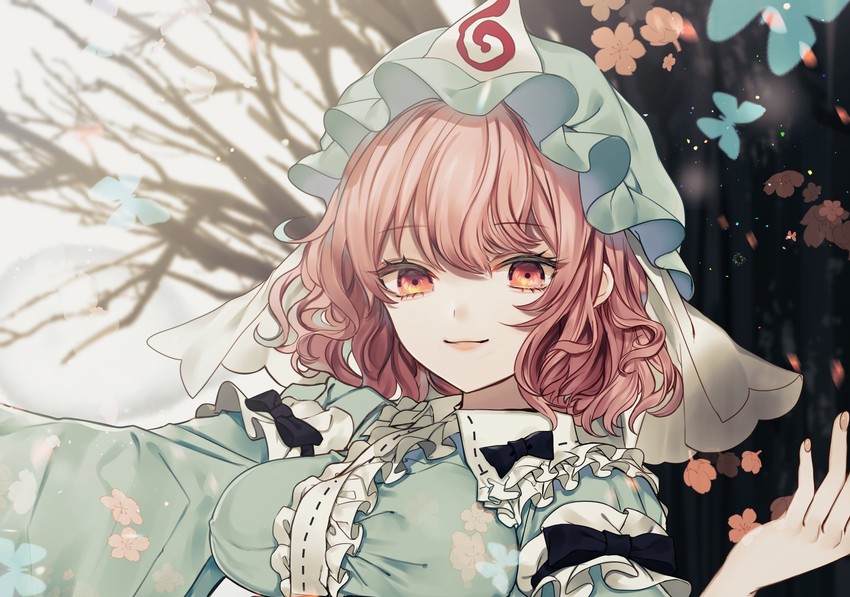 saigyouji yuyuko (touhou) drawn by daimaou_ruaeru