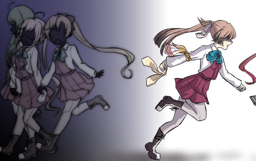 hiryuu, akigumo, i-168, makigumo, yuugumo, and 1 more (kantai collection) drawn by iwana
