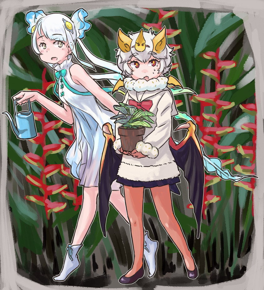 skyfish and honduran white bat (kemono friends) drawn by toriny