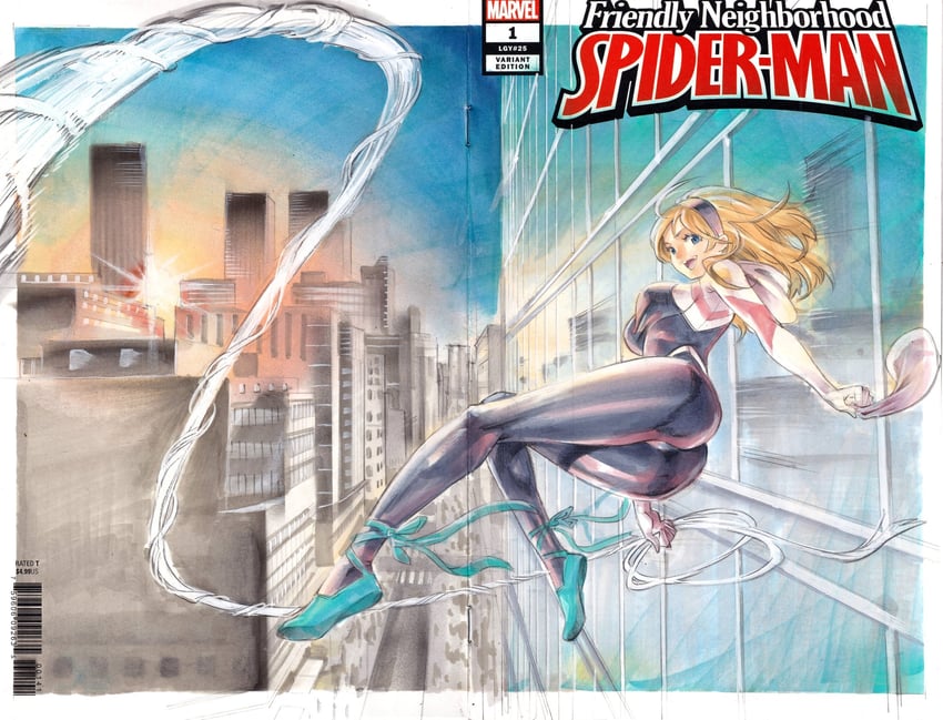 spider-gwen and gwen stacy (marvel and 4 more) drawn by rodrigo_yoshimiya