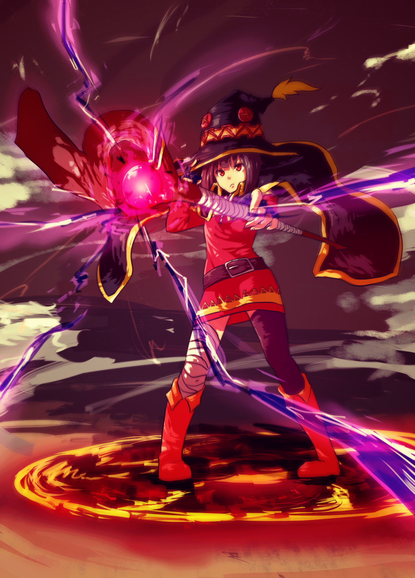 megumin (kono subarashii sekai ni shukufuku wo!) drawn by tennnensui