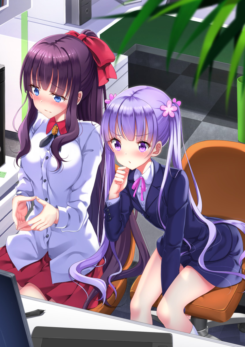 suzukaze aoba and takimoto hifumi (new game!) drawn by swordsouls