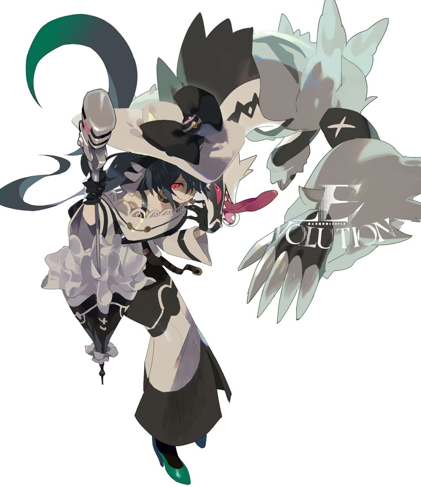hatsune miku, obstagoon, and dark miku (pokemon and 2 more) drawn by e_volution